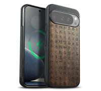Carveit Funda Magnética para Google Pixel 10/10 Pro Compatible MagSafe, Madera y Silicona Híbrido Pixel 10/10 Pro Carcasa Antigolpes, Anti-Arañazos (Nogal-Caligrafía Tao Te Ching)