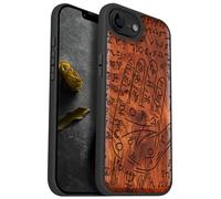 Carveit Funda Magnética para iPhone 16e Compatible con MagSafe, Carcasa Madera Natural y TPU, Diseño Elegante, Antigolpes y Antiarañazos (Rosa-Mano Quiromancia Mística)