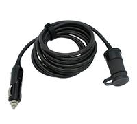 Carviya - Cable de extensión universal para mechero de coche, 12 V-24 V, de alta potencia, 2 x 17 AWG, de cobre puro, con fusible de 15 A para GP, bomba de aire...
