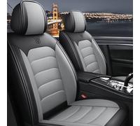 CARXB Fundas Asientos Coche para Volkswagen Polo 6 Conjunto de Fundas de Asiento para 5 Plazas Impermeables Resistentes a Manchas y ArañAzos PU Cubre Transpirable Cómodo Gris