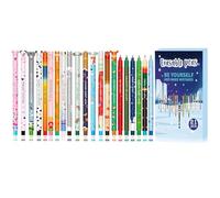 CARxlythic Set of erasable gel pens - Bolígrafo de gel borrable, ball on the end to remove temperature sensitive, tip diameter 0.7 mm (Navidad 21 bolígrafos borrables-)