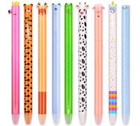 CARxlythic Set of erasable gel pens - Bolígrafo de gel borrable, ball on the end to remove temperature sensitive, tip diameter 0.7 mm (12 bolígrafos borrables)
