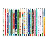 CARxlythic Set of erasable gel pens - Bolígrafo de gel borrable, ball on the end to remove temperature sensitive, tip diameter 0.7 mm (Tarjetas con bolígrafos borrables con motivos navideños-C)