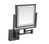 CarXs Espejo Maquillaje con Luz y Aumento de Pared, Espejo Aumento Baño Pared Doble Cara Extensible, Giratorio de 360° Espejo Baño de Afeitar, Se Utiliza en Hoteles y Spas de Día