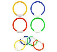 Carykon 8 anillos de buceo para piscina subacuática, anillos de juguete de 5 1/2 pulgadas de diámetro
