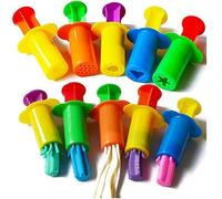 Carykon Juego de extrusoras de masa con diseños surtidos, juego de 10, 5 patrones, colores aleatorios