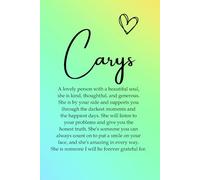 Carys: A Welsh personalised journal notebook for women, the perfect gift for friends, family and coworkers, a great notebook for journaling and goal setting