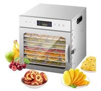 Carziyer - Deshidratador alimentario de 6/8 bandejas, 1000 W deshidratador alimentario, deshidratador para verduras de frutas carne, con temporizador 24h, temperatura regulable 35-95 °C, pantalla LCD