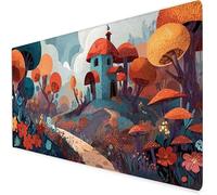 Casa Alfombrilla ratón XXL, 900x500x3mm Flor Alfombrilla Escritorio Extendida con Bordes Cosidos, Antideslizante E Impermeable Mouse Pad Aply a Oficina Y Hogar, Regalos Originales para Hombre A164