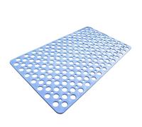 Casa and Beyond Shower Mat, Casa and Beyond Bath Mat with Suction Cups and Drain Holes for Bathrooms (Blue,29.52 * 16.92 in)