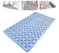 Casa and Beyond Shower Mat,Casa and Beyond Shower Mat with Suction Cups and Drain Holes,Machine Washable,Non Slip Bath Mats for Tub,for Inside Showers (Light Blue,Small)