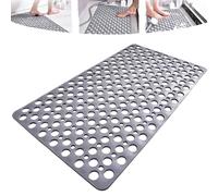 Casa and Beyond Shower Mat,Casa and Beyond Shower Mat with Suction Cups and Drain Holes,Machine Washable,Non Slip Bath Mats for Tub,for Inside Showers (Gray,Large)
