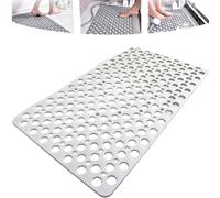 Casa and Beyond Shower Mat,Casa and Beyond Shower Mat with Suction Cups and Drain Holes,Machine Washable,Non Slip Bath Mats for Tub,for Inside Showers (White,Large)
