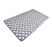 Casa and Beyond Shower Mat, Non Slip Bath Mat for Bathrooms with Drain Holes, Washable, Easy To Clean (Gray,34.64 * 15.75 in)