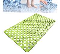 Casa and Beyond Shower Mat, Shower Mat with Suction Cup and Drain Holes, Washable Non-Slip Bathtub Mats (Green,88 * 40 cm(34" x 16"))
