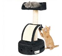 CASA Basics Rascador para Gatos Tata 58 cm Plataforma Mirador, Rampa para rascar, Árbol para Gatos (Negro)