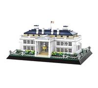 Casa Blanca en Washington. Plantilla de Arquitectura de Montaje con Bloques