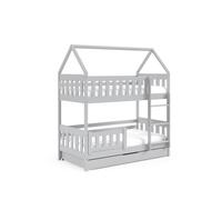 Casa cama zuzia gris 86x198x185cm