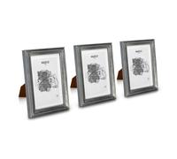 Casa Chic Marco de fotos Lancaster Rectangular Juego de 3 unidades 17x12 cm Fotos Paspartú Madera