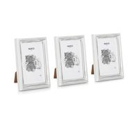 Marco de fotos Lancaster Rectangular Juego de 3 unidades 17x12 cm Fotos Paspartú Madera Casa Chic