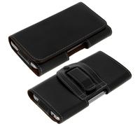 Casa Cinturón Smartphone Universal Talla XL Trabilla Cinturón + Clip Cuero Negro