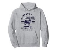 Casa Clásica del Lobo Gris - Parque Nacional Yellowstone Sudadera con Capucha