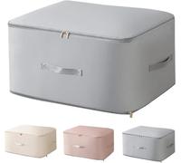 Casa Corner Ultimate Space Master Bolsa de compresión, diseño de doble cremallera, asas reforzadas, organizador de autocompresión que ahorra espacio, reutilizable, impermeable, lavable (gris, M: 40 x