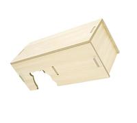 Casa cueva de madera ideal para crear un ambiente divertido para escondites de animales pequeños, decoración de jaula, refugio de madera natural