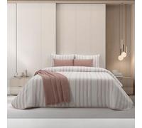 Casa da Laura - Colcha de verano rosa a rayas María 240 x 260 cm para cama de 135/140/150/160 cm - Colcha de verano con estampado a rayas