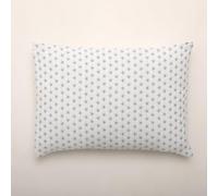Casa da Laura - Funda de Almohada Gris 50 x 70 cm - Cojín Blanco con Estrellas Grises - 50% Algodón 50% Poliéster ExtraSuave