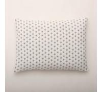Casa da Laura - Funda de Almohada Marrón Claro 50 x 70 cm - Cojín Blanco con Estrellas Marrones - 50% Algodón 50% Poliéster ExtraSuave