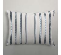 Casa da Laura - Funda de Cojín 50x70 cm Azul y Blanco - Cojín de Colcha María - Cojín Rayas en 50% Algodón y 50% Poliéster
