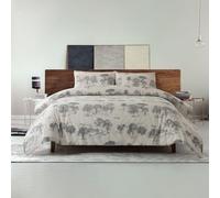 Casa da Laura - Funda Nórdica Gris Prado 100% 280x240 cm para Cama 200-100% Algodón Percal - Funda Nórdica y Dos Fundas de Cojines