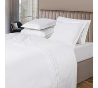 Casa da Laura - Sábanas Bordado Inglés Corby Blanco - - 100% Algodón - Cama 90 1 Almohada 45 x 115 cm - Fabricado Portugal