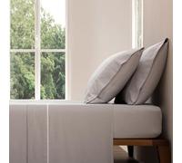 Casa da Laura - Sábanas de Franela Lisas Gris - Cama 160 cm con 2 Almohadas 50x80 cm - Encimera, Bajera y Almohada - 100% Algodón Extra Suave - Origen Portugal