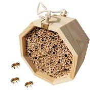 Casa de Abejas polinizadoras - Madera | Palacio de polinización para Abejas solitarias | Casa de Mariposas y hábitat de Avispas | ecológica para jardín | Aumenta la productividad en tu