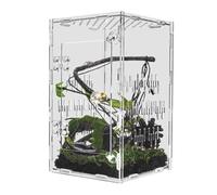 Casa de acrílico para reptiles con resistente a los impactos, visual completa y flujos de aire para la salud, hábitats de mascotas, terrarios, hábitat de reptiles