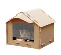 Casa de Alimentación para Gatos Exterior Recinto Impermeable y Resistente a | para Gatos Callejeros Para Jardín Patio Parque Comunidad