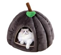 Casa de anidación para Gatos, Cueva de Halloween para Mascotas en Forma de Calabaza, casa térmica Cerrada para Mascotas, Cama Suave y acogedora para Gatos de Interior, diseño Aislado