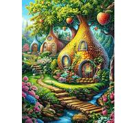 Casa de bruja en el bosque Rompecabezas 1000 Piezas Cartón Para Niños Mayores 14 Años Cuentos de hadas de animales salvajes fantásticos Noches De Cita Antiestrés Pack Completo Detalle Único Original 1