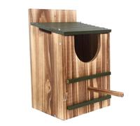 Casa de búhos - Cabina de Madera carbonatada, Bienestar Animal al Aire Libre, recinto rústico Colgante | Solución de hábitat Duradera para áreas de jardín y Patio para apoyar