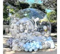 Casa de burbujas, Tienda inflable de burbujas de 3 m, 4 m, 5 m, PVC transparente con soplador de aire y bomba para acampar y observación de estrellas al aire libre (5m)