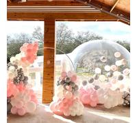 Casa de burbujas, Tienda inflable transparente de burbujas con soplador para acampar y observación de estrellas, diámetro de 3 m, 4 m y 5 m (4 m)