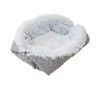 Casa De Cama Para Gatos - Lino De 24,02 Pulgadas | Felpa Autocalentable: Cama Suave Y Acogedora Para Mascotas Para Gatos Perros Pequeños, Lavable Para Interiores Y Exteriores, Sofá De Viaje Para Aca