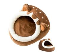Casa de cama para gatos, nido semicerrado con capucha para mascotas con | Cama cerrada cálida para interiores, hogar, hotel, dormitorio, sala de estar, balcón, apartamento, dormitorio
