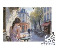 Casa de Campo del Lado de la Calle Rompecabezas 1000 Piezas Asiento Calle París Cartón para Adultos Reunión Amigos para Decorar Mejor Regalo Oferta Precio Económico 70x50cm/1000pcs