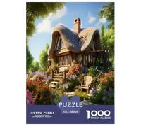 Casa de Campo Mountain Village Rompecabezas Imposible,desafío para Adultos Juego EduGatoivo 1000 Piezas Obra De Arte De Juego De para Adultos Y Niños 38x26cm/1000pcs