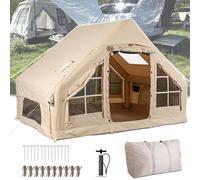 Casa de Carpa Inflable for Todas Las Estaciones,Fácil Instalación,Puerta de Carpa Doble, Pantalla de Ventilación,con Bomba de Aire Manual y Bolsa de Almacenamiento,for Acampar y Fiestas