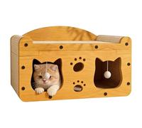 Casa de Cartón para Gatos Sofá Interactivo Antideslizante Multifuncional