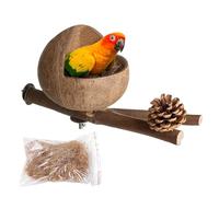 Casa de Cocos para pájaros, casa de pájaros para Jaula, Jaula de para pájaros, Jaula para pájaros, de Jaula para pájaros, Caja de anidación de Loros con Cocos triturados para pinzones